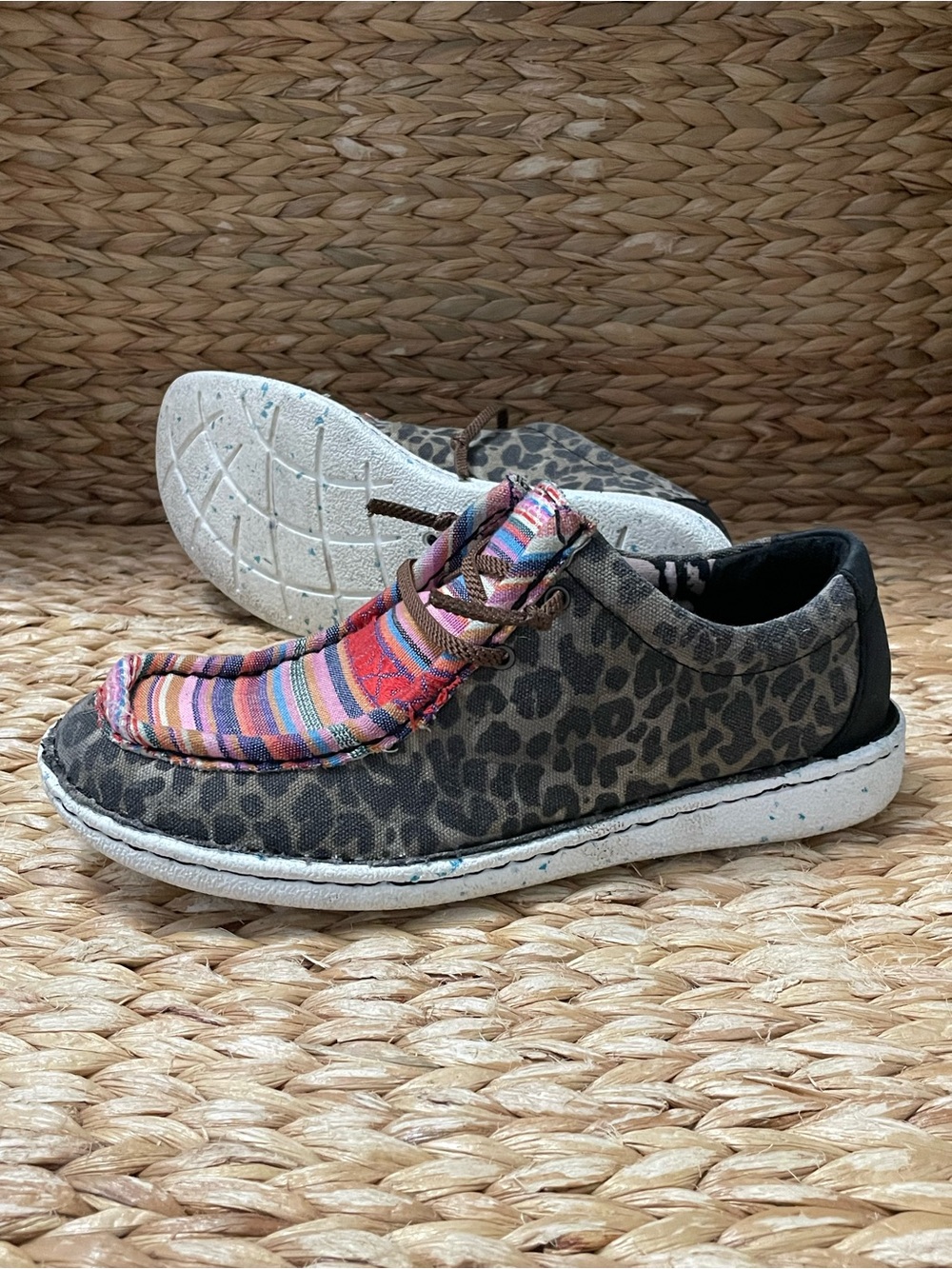 Justin Hazer Leopard‎ Serape Print Casual Slip On Shoes Women’s 10